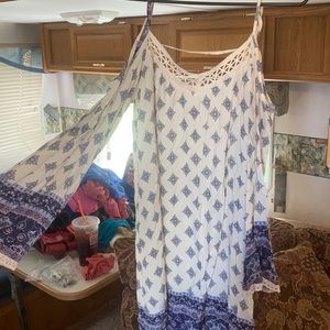 White designed dress